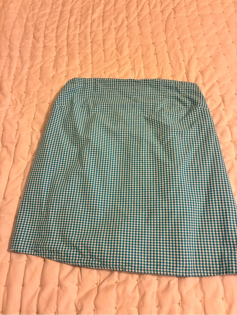Grace Baker Women’s Teal Gingham Top Classic Straight Silhouette